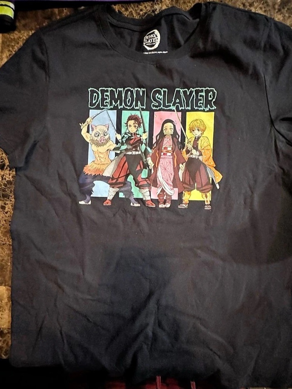 Demon Slayer 4-Character Panel Graphic T-Shirt Medium
